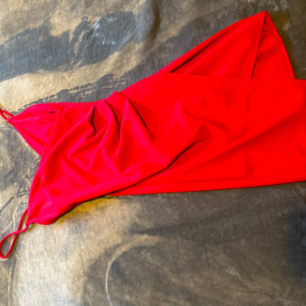 Red mini dress